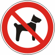 Запрещается вход (проход) с животными - P 14
