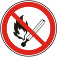 Запрещается пользоваться открытым огнем - P 02